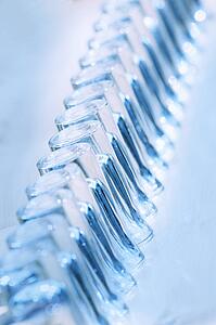 row of glasses