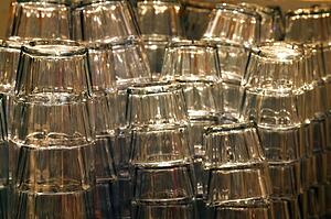 Stacks of glasses