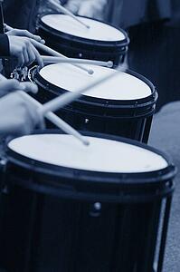 Playing drums