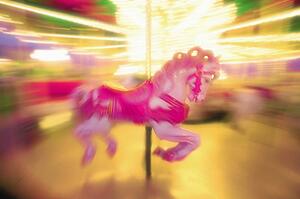 Pink carousel horse