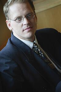 Confident Caucasian businessman