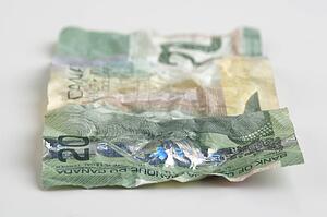 Crumpled money