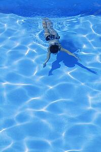 Woman in swimming pool