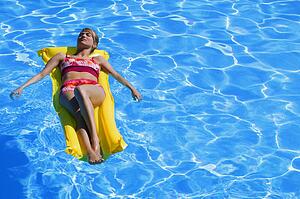 Woman in swimming pool