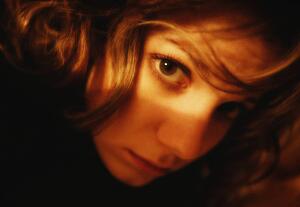 Woman looking serious