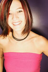 Smiling teenage girl