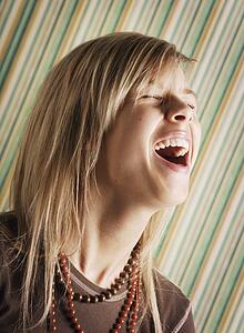 Teen laughing