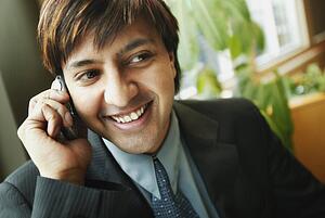 Man talking on cell phone