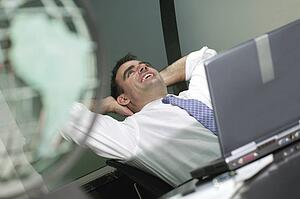 Pleased businessman