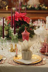Christmas dinner table