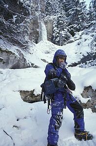 Climber experiencing the cold