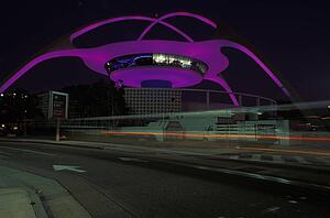 Los Angeles airport control tower and buildings