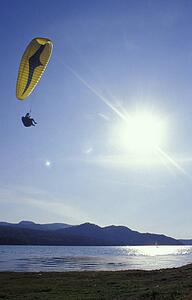Para glider in flight