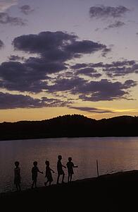 Lake at dusk