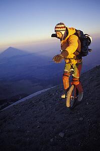 Man on unicycle