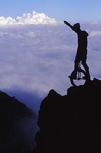 Man on unicycle