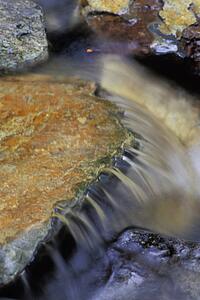 Water flowing over rocks