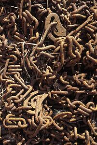 Rusted link chains