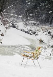 Folding chair in the snow