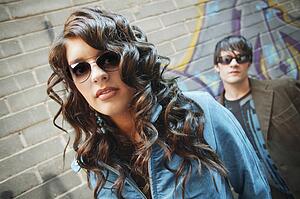 Fashionable male and female models