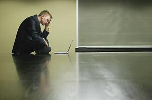 Businessman with laptop