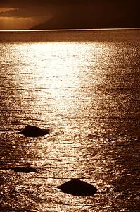 Light reflected on water