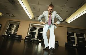 I got style - dancing on boardroom table