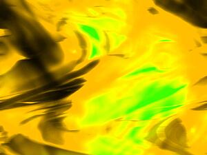 Yellow and green computer generated graphic