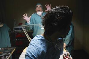 Horrified doctor
