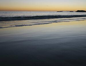 Shoreline at sunset