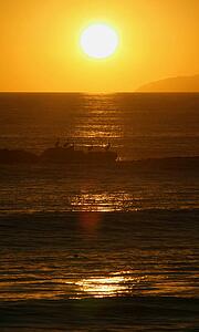 Sunset over the sea