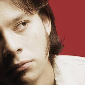 A young man's teardrop