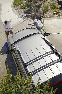 Washing the family car