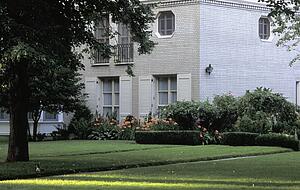 Exterior of a house and gardens