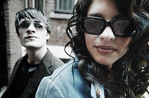 Trendy urban cool couple