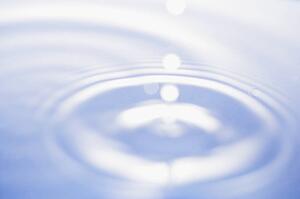 soft focus of drop of water