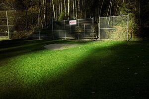 Sports ground at night
