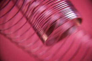 Close up of metal spring