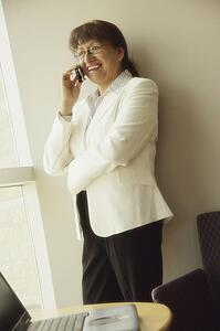 Businesswoman talking on phone