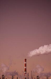Industrial chimneys and fumes