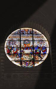 A stained glass window