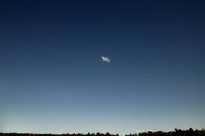 One small cloud in sky