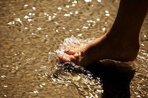 A footstep in the shallows
