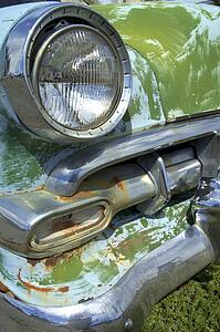 Rusty old classic car