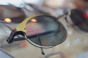 Close up of sunglasses lens