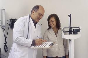 Recording a patient's weight