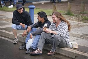 Friends relaxing