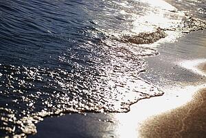 Water Coming up on Beach