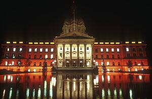 Alberta Legislature Buildings at Night, Edmonton, Canada
