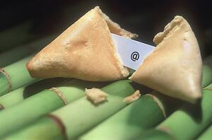 The at sign in a fortune cookie